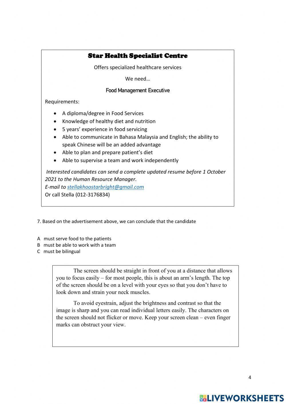 Reading & Use of English(Paper 1) Part 1-3