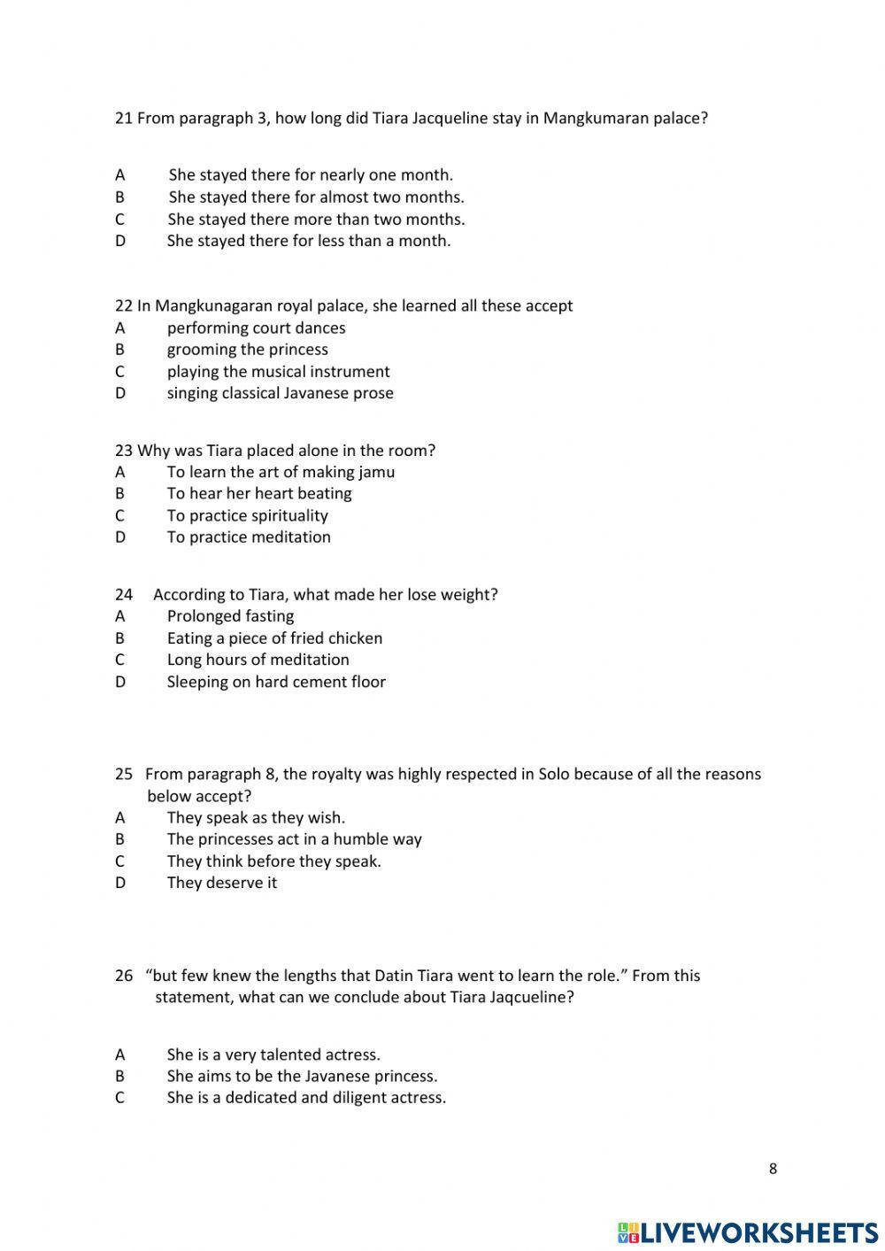 Reading & Use of English(Paper 1) Part 1-3