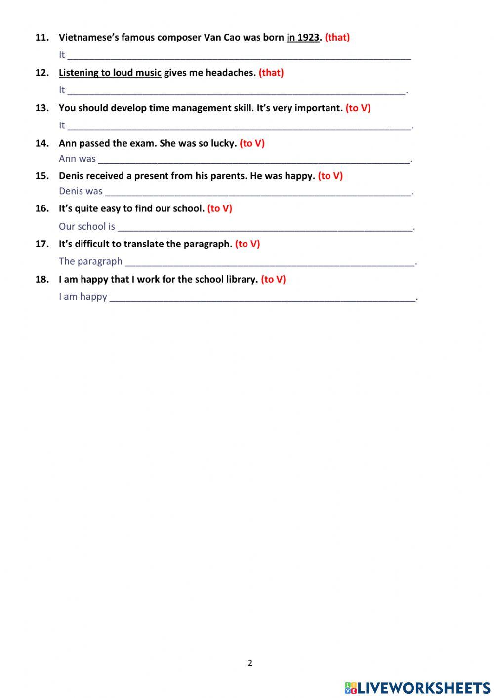 E11 - 1st Mid-term practice (Writing)