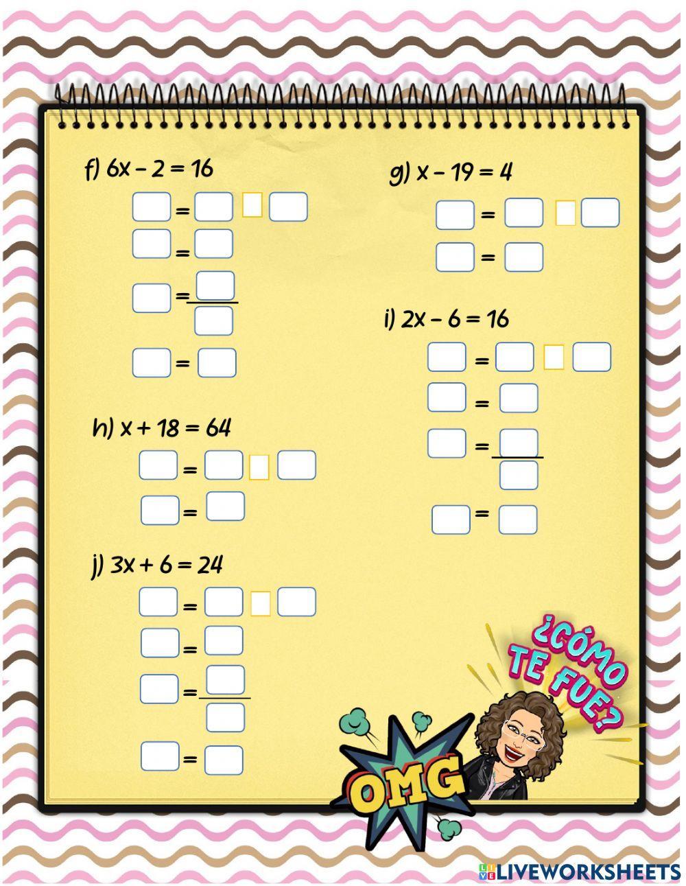 Ecuaciones de primer grado