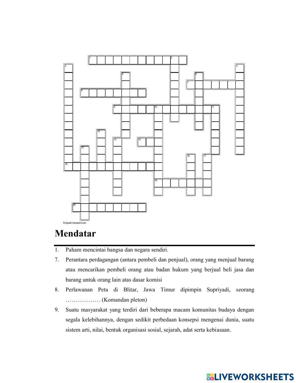 Crossword IPS Bagian C Ke 12