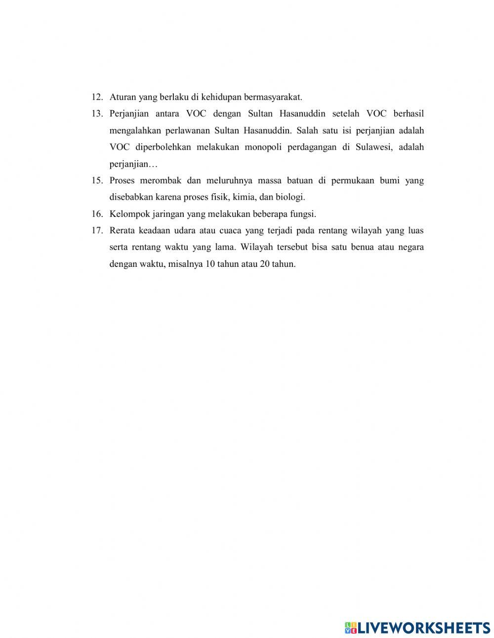 Crossword IPS Bagian C Ke 12