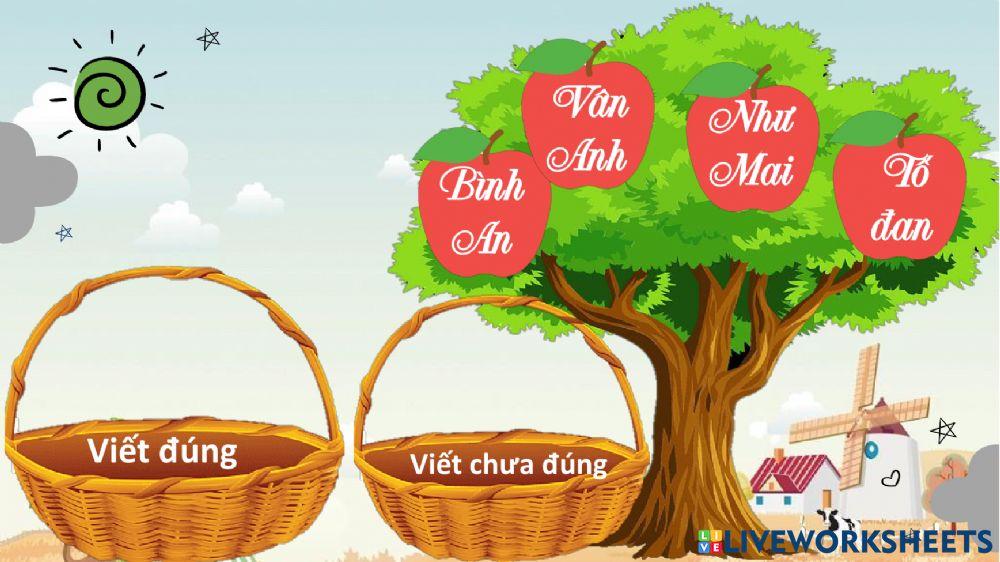 Tiếng Việt - Hái táo Viết hoa