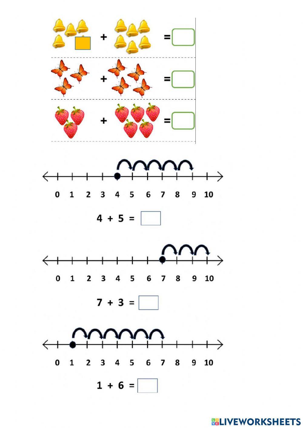 Add up to 10 activity live worksheets