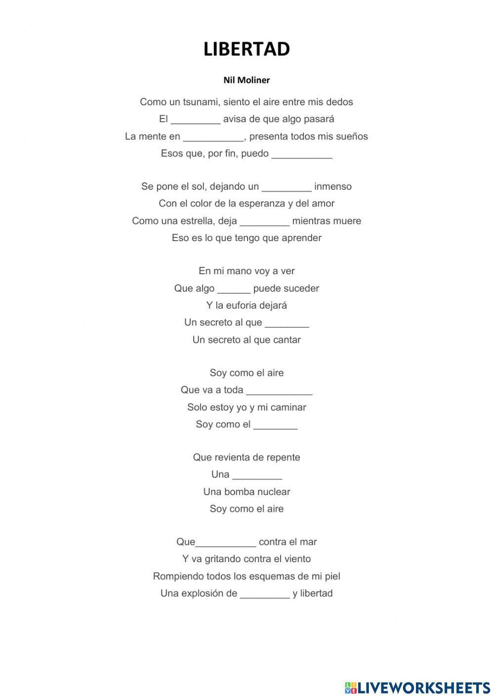 Dictado - Canción Nil Moliner