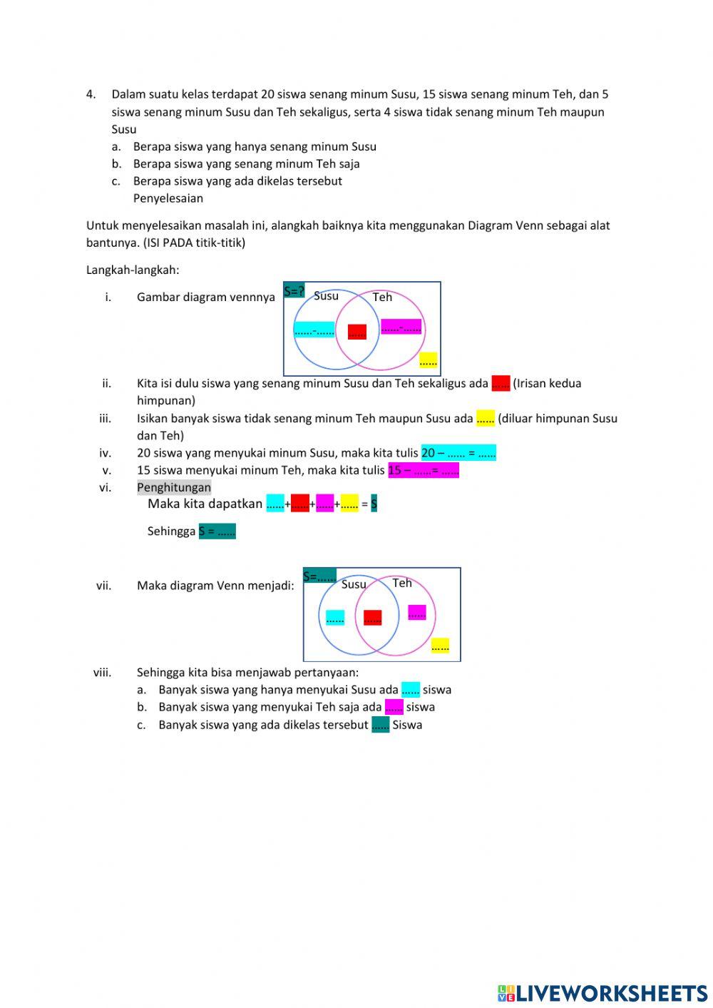 Himpunan pada Masalah sehari-hari