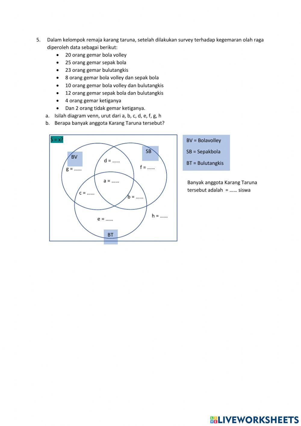 Himpunan pada Masalah sehari-hari