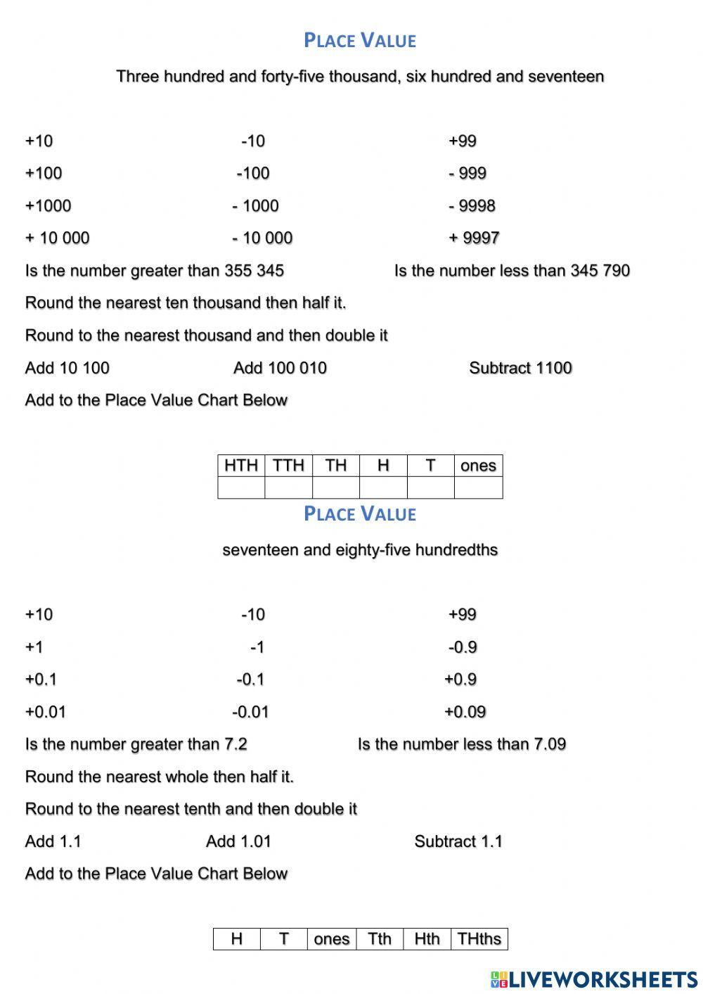 Numbers of the Week 1
