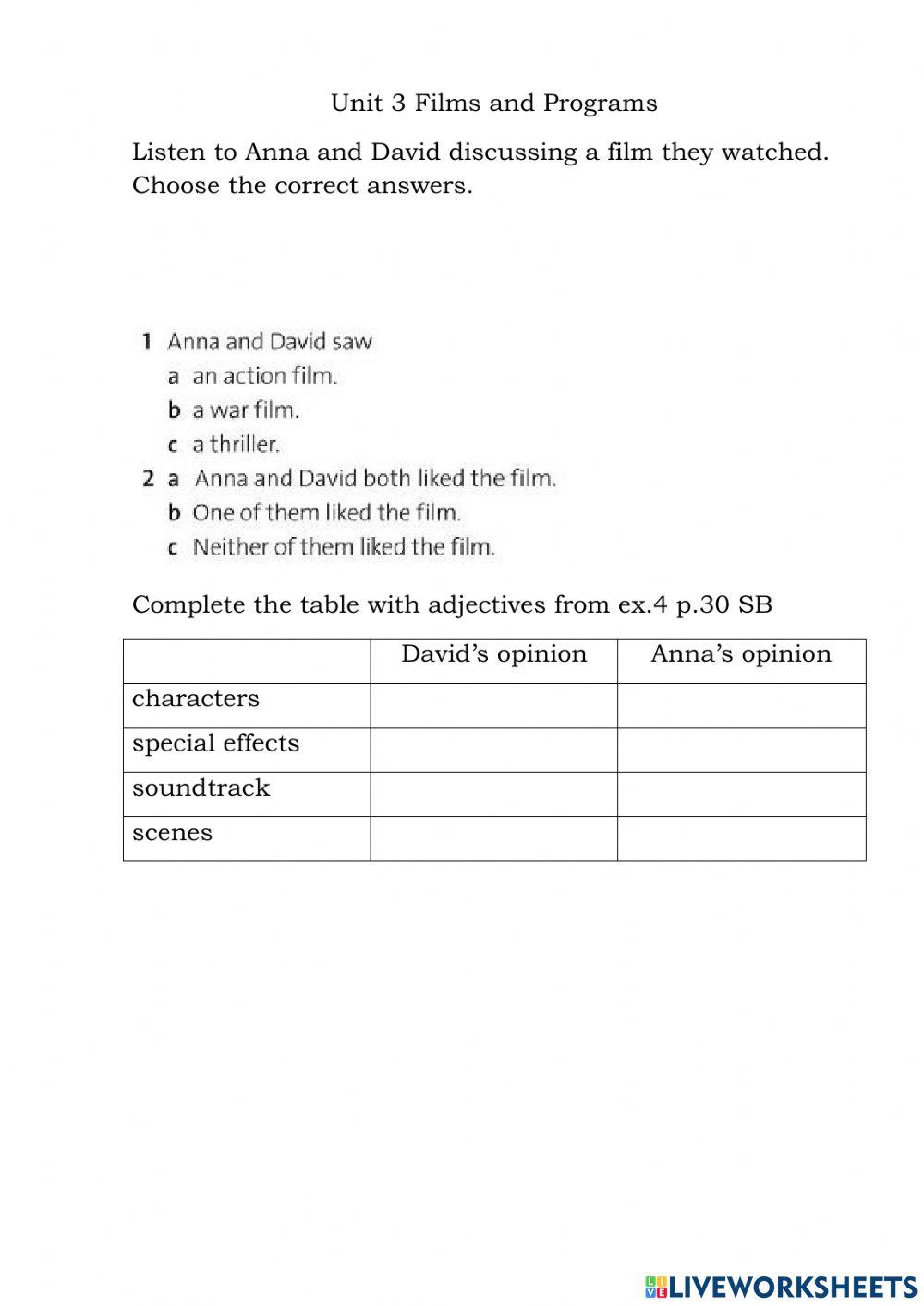 Films and TV programs