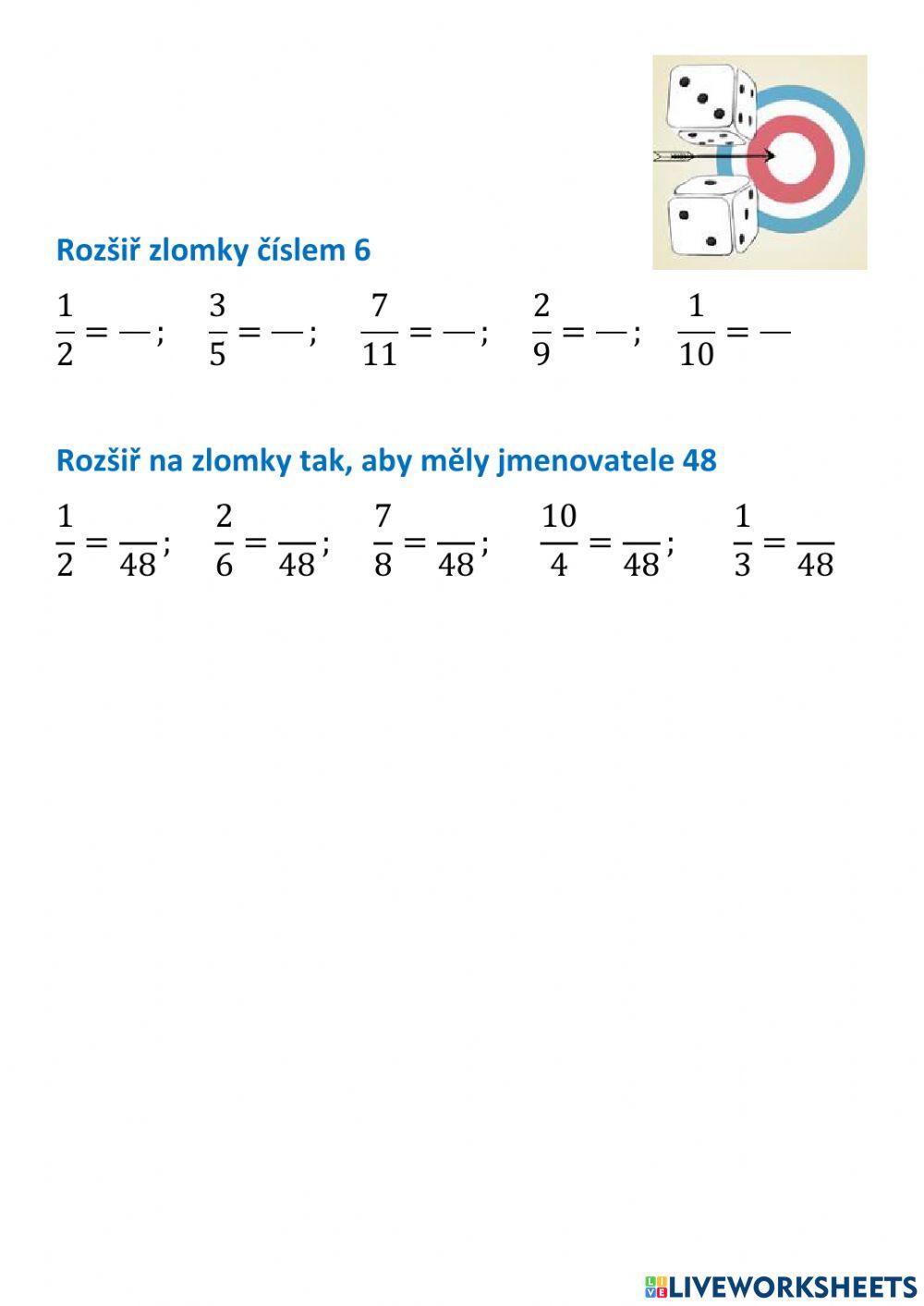 Rozšiřování zlomků