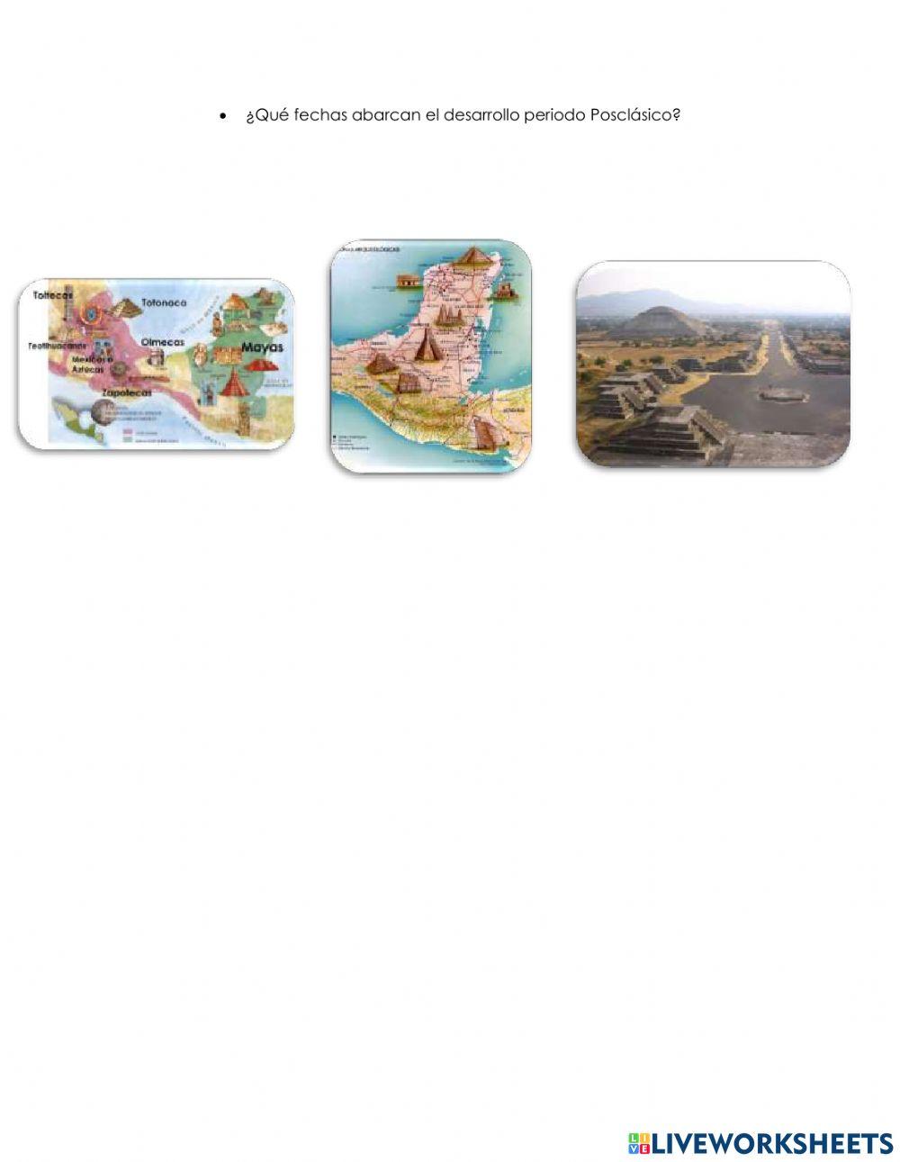 Ubicación temporal y espacial de las culturas mesoamericanas.