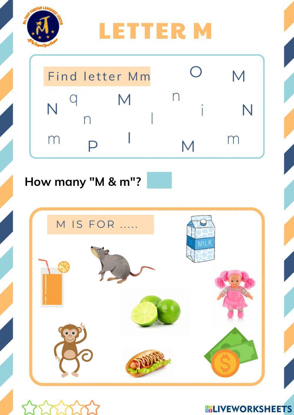 Find Letter Mm Find Letter Mm
