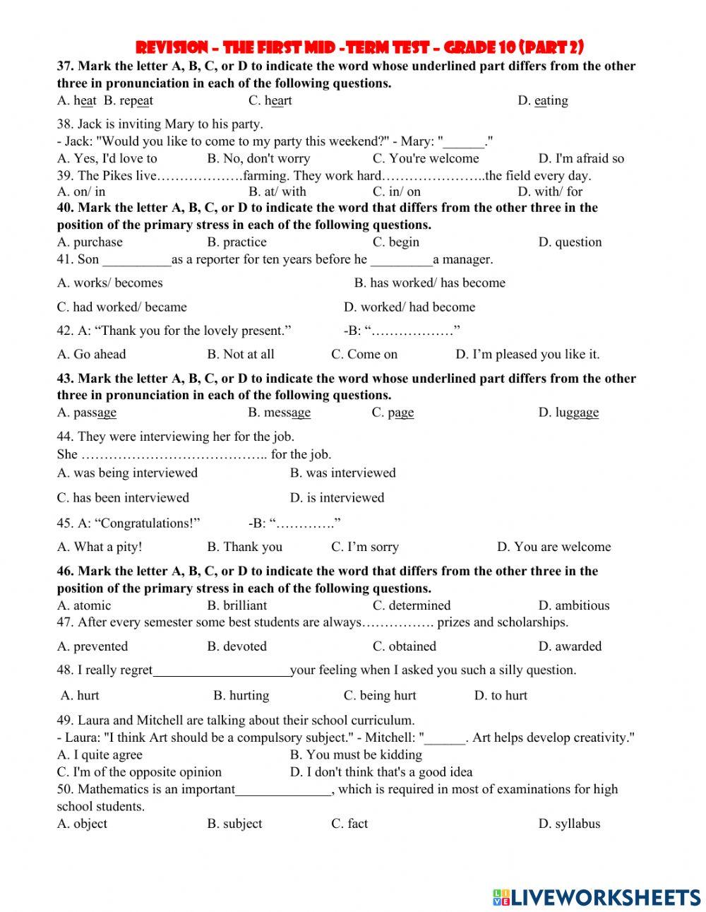 Revision-midterm-grade 10-part 2