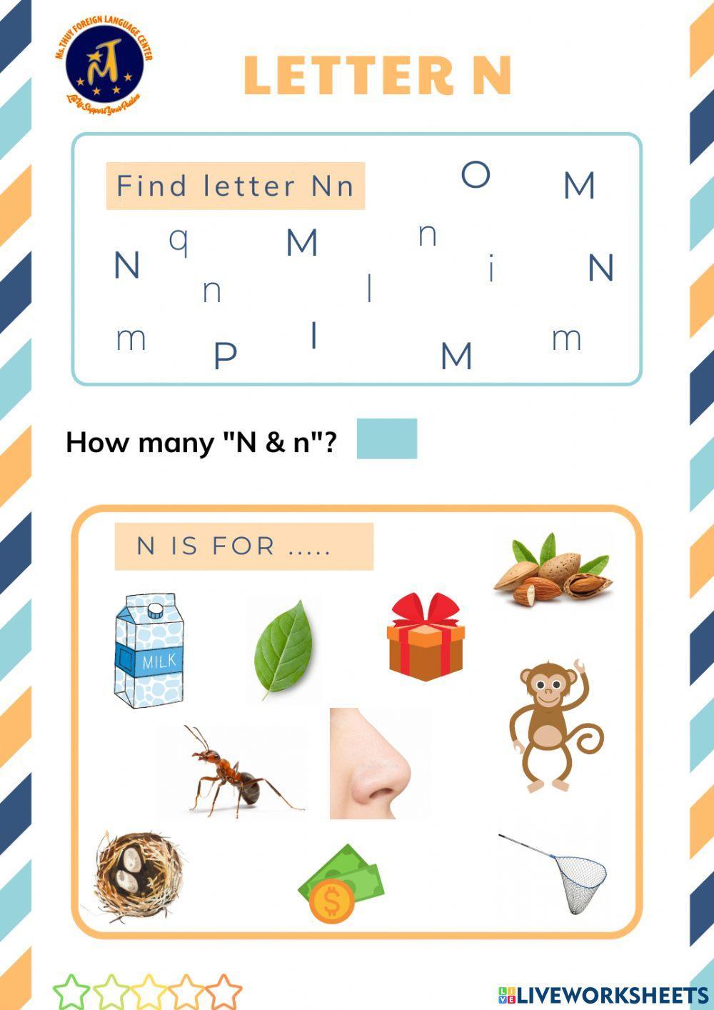 Find Letter Nn