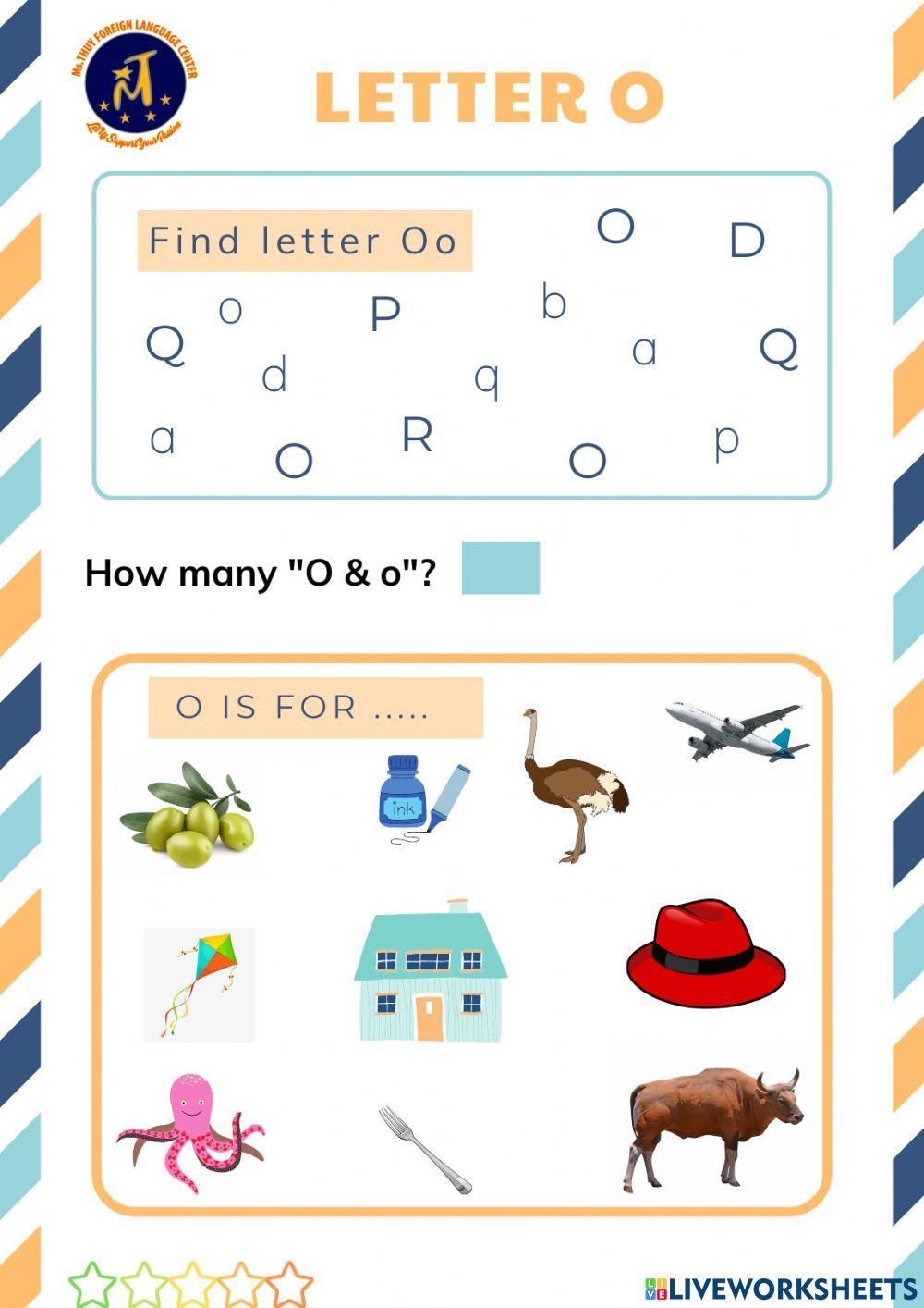 Find Letter Oo