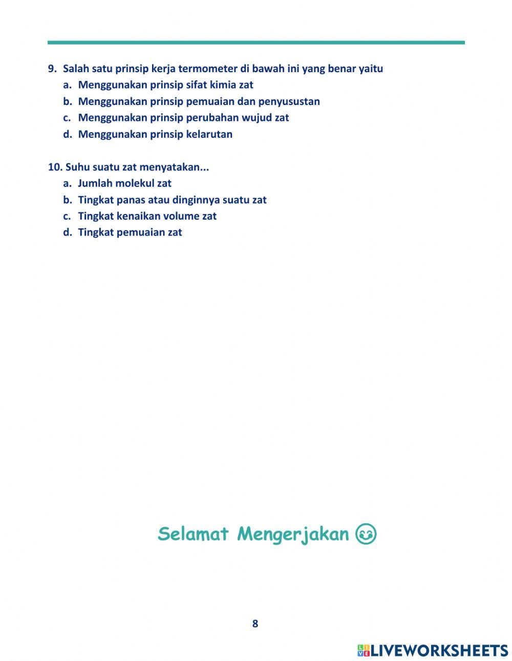 E-LKPD Suhu dan Perubahannya untuk Siswa SMP