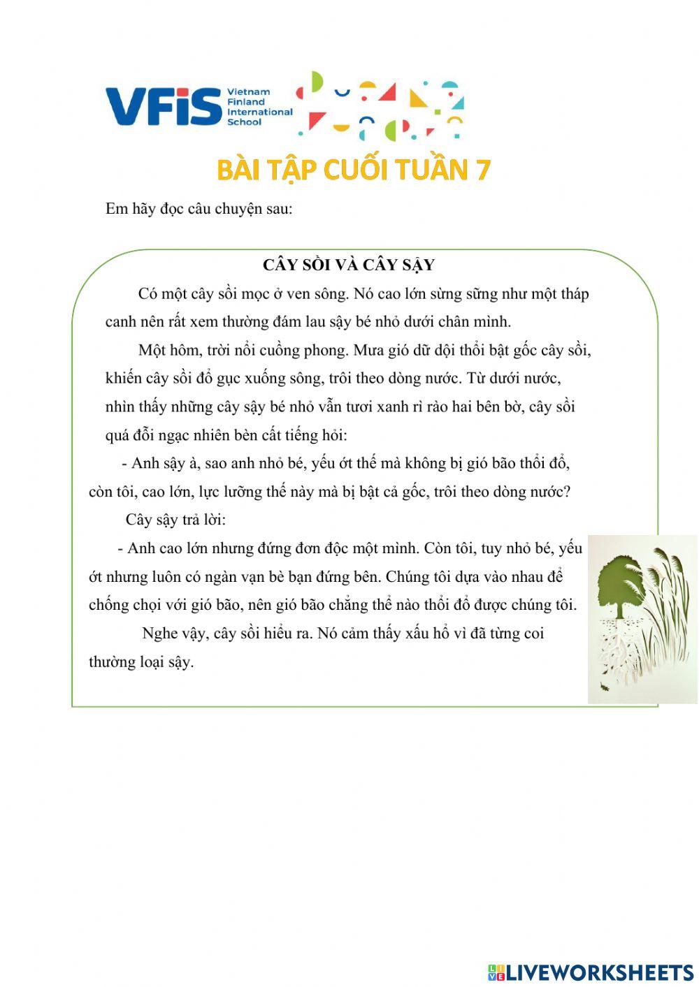Bài tập cuối tuần 7