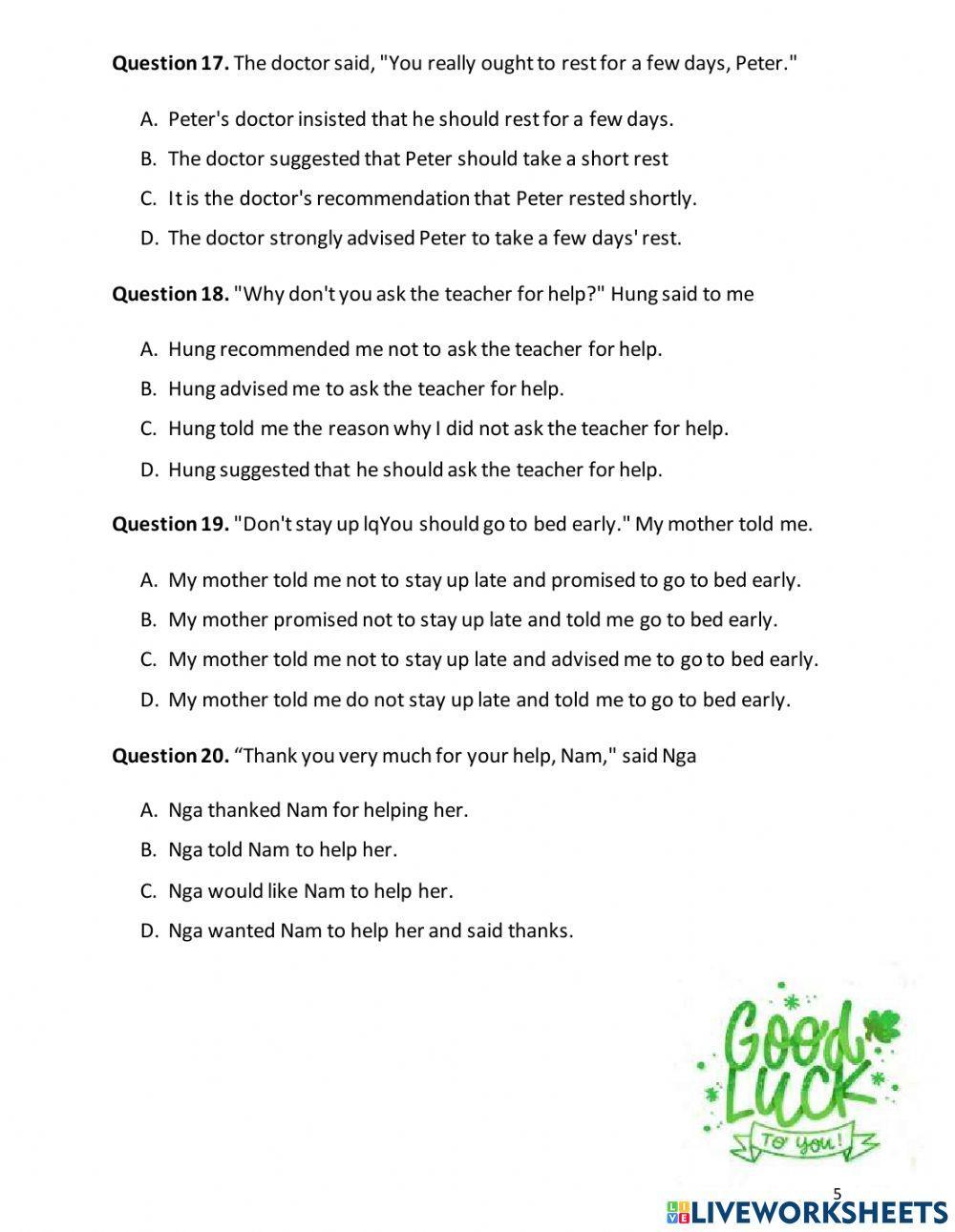 E12-U3-Reported speech