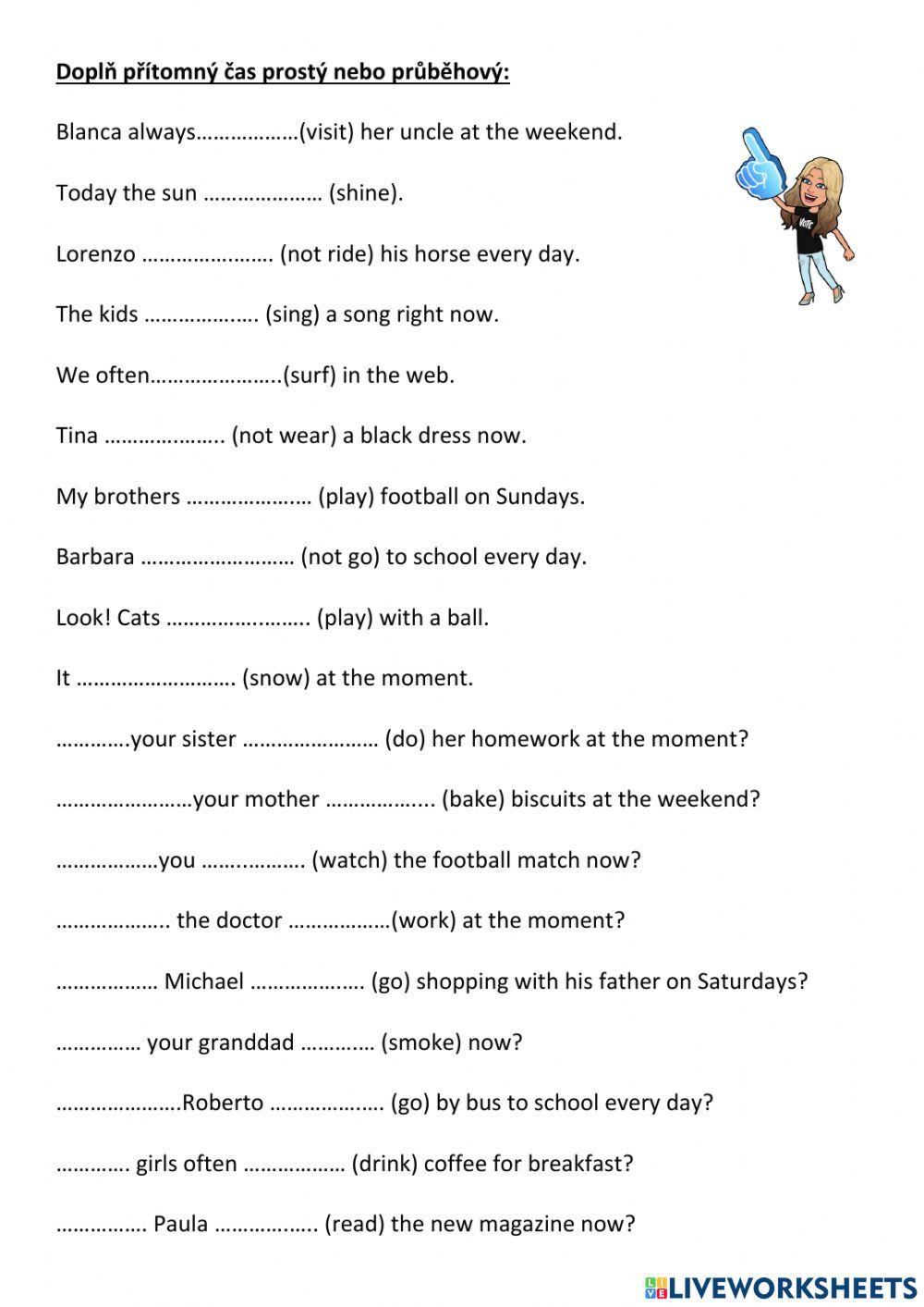 Present simple present continuous