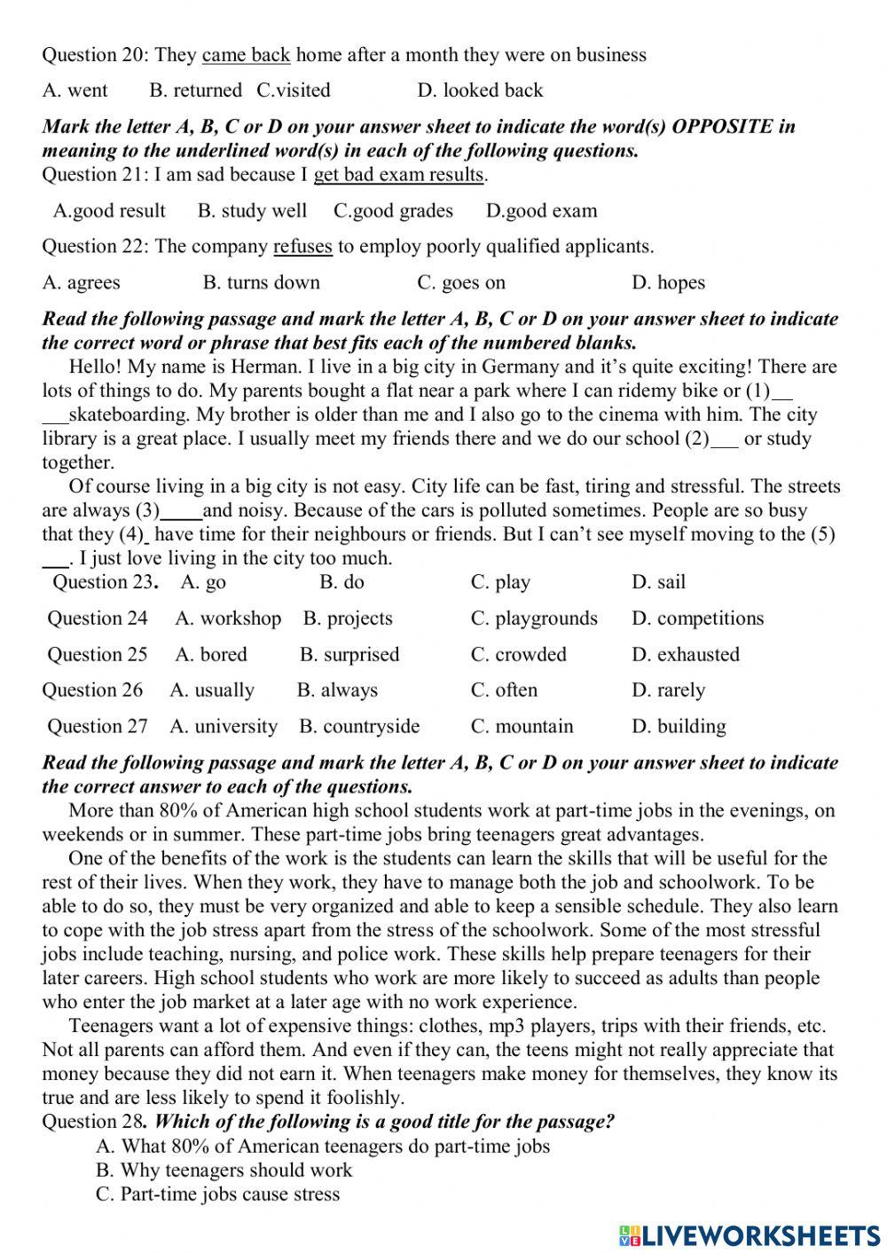 Gk 1 worksheet | Live Worksheets