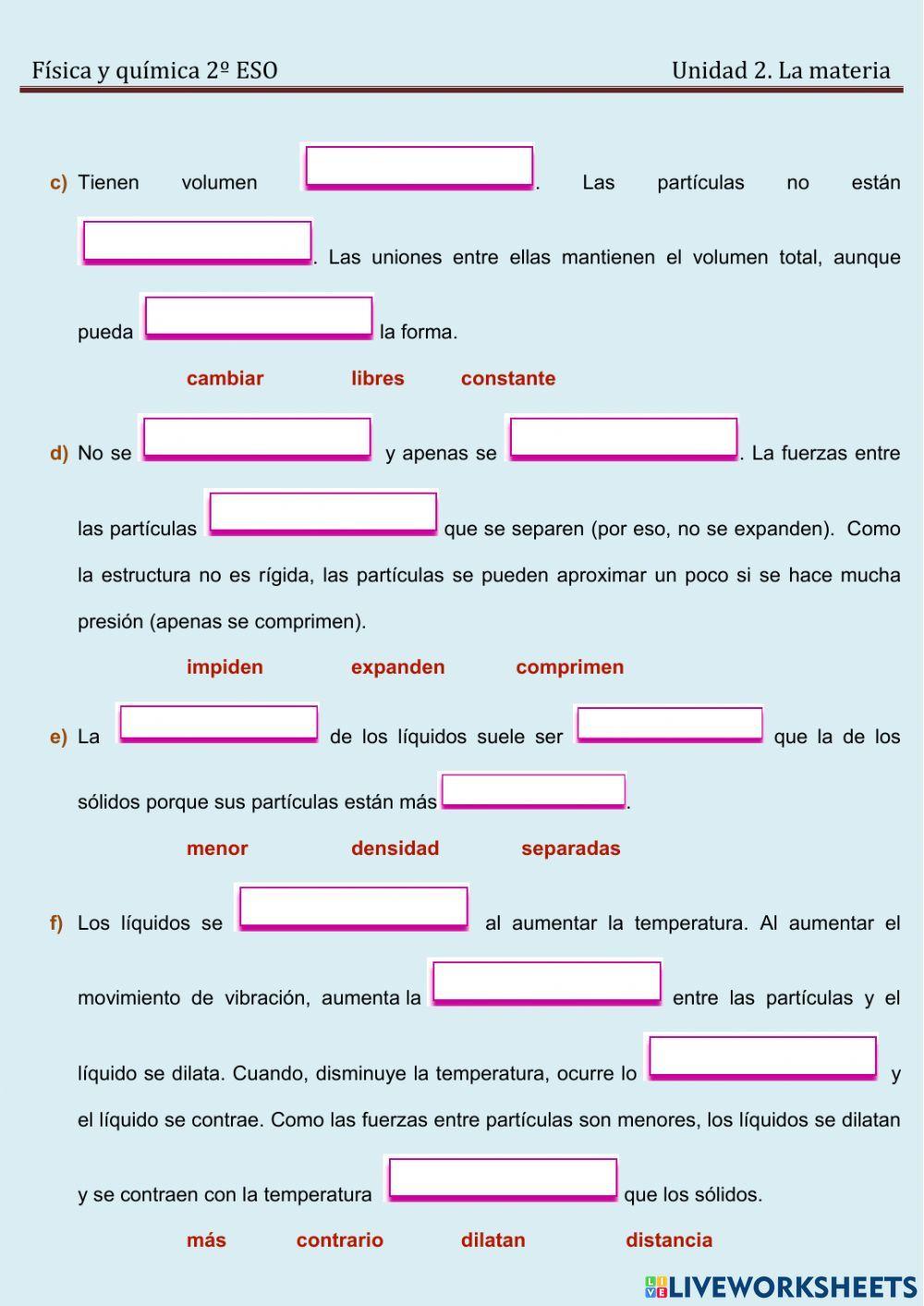 Teoria cinetica (II): Líquidos