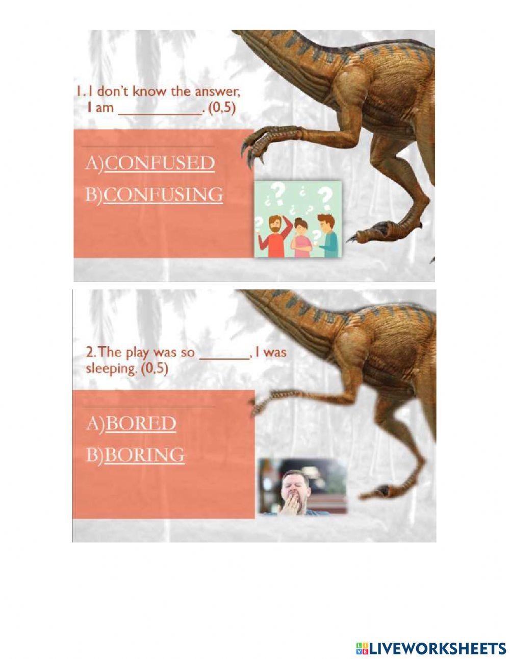 -ed -ing adjectives activity