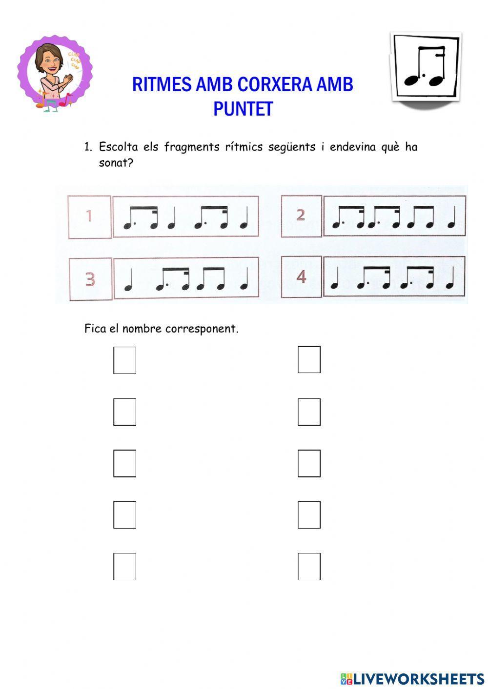 Corchea con puntillo y semicorchea