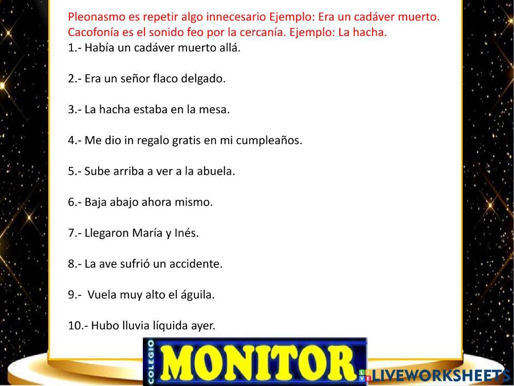 Pleonasmo y cacofonía