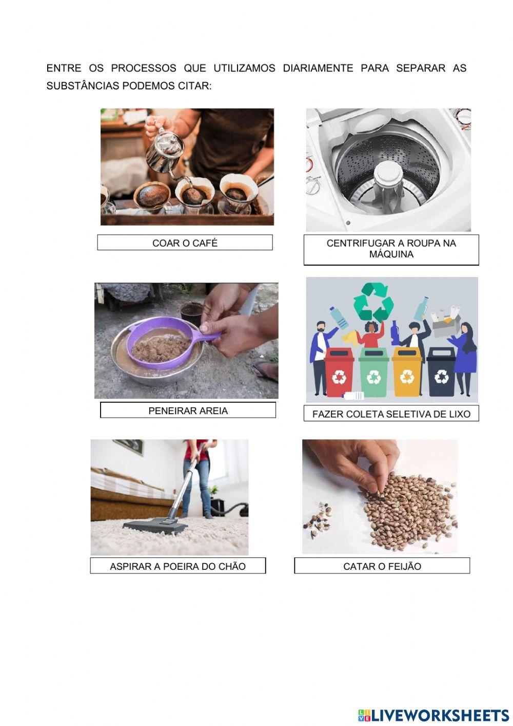 Separação de misturas