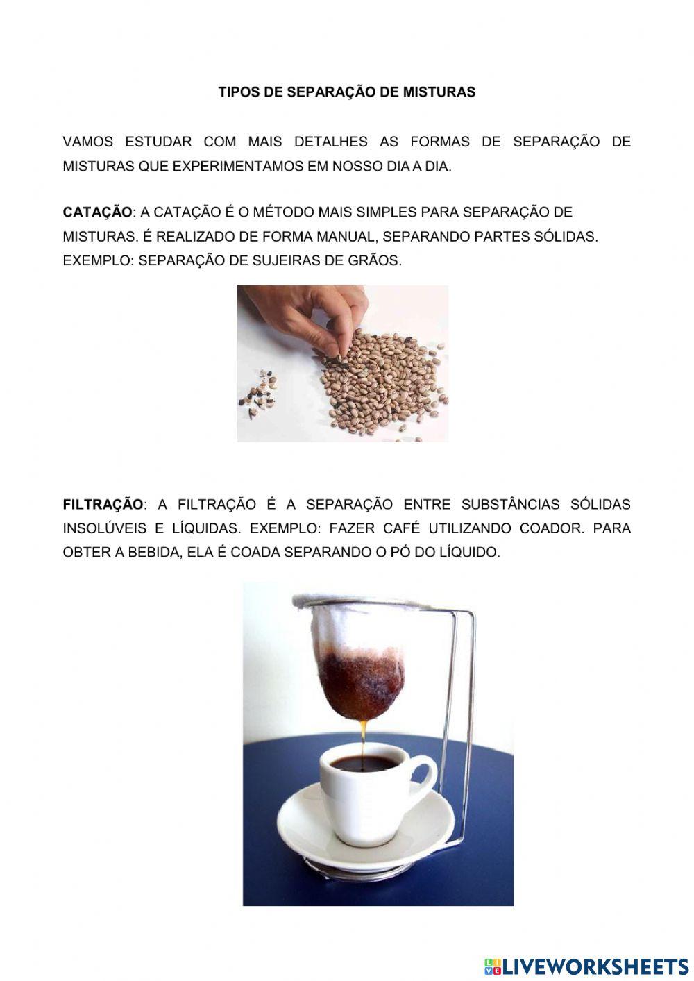 Separação de misturas