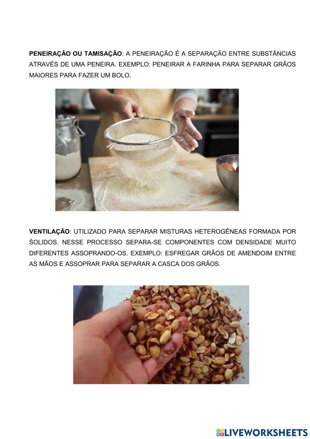 Separação de misturas