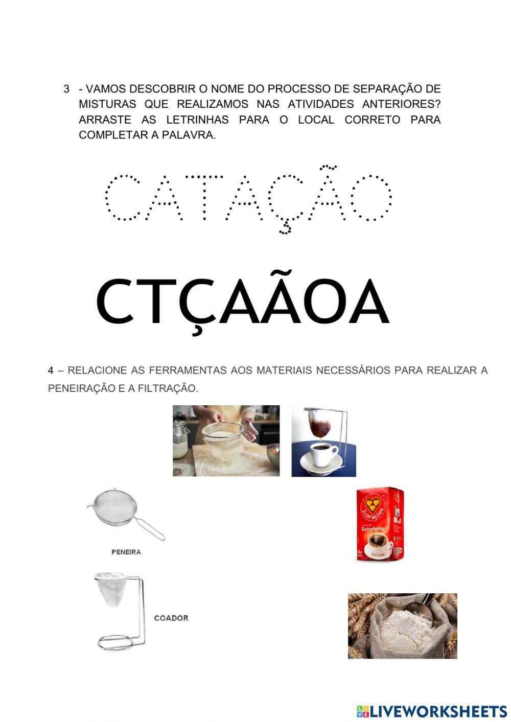 Separação de misturas