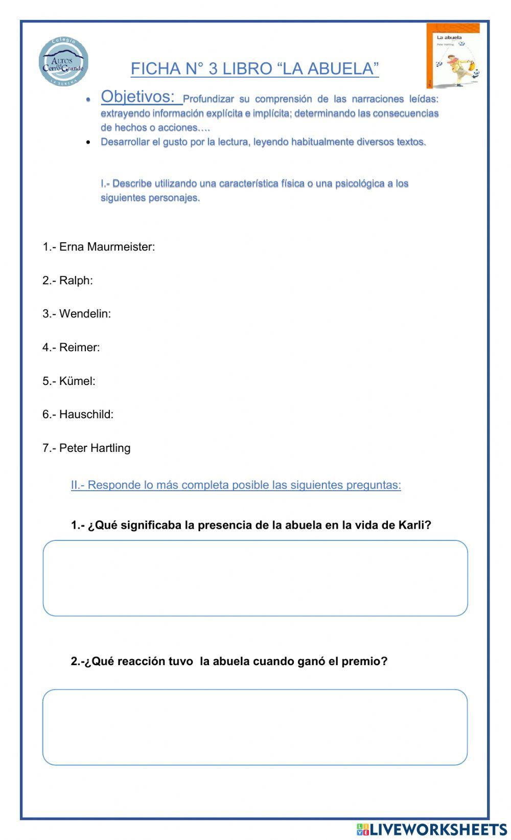 Ficha libro La abuela