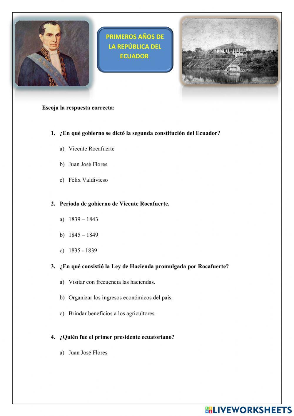 Primeros años de la república