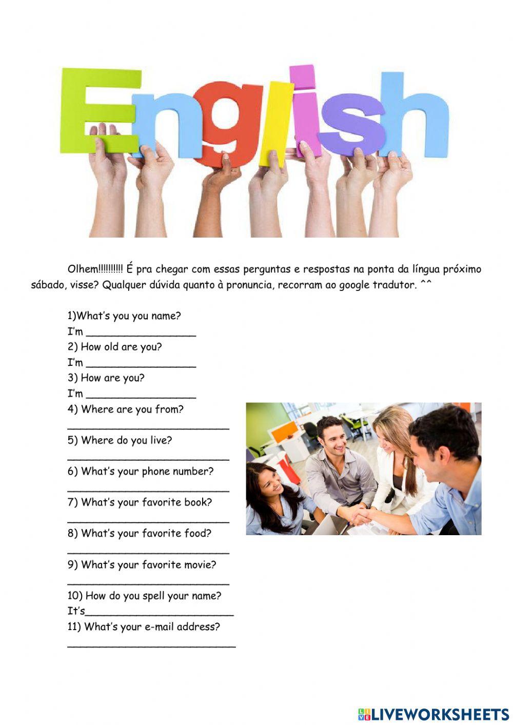 Introducing yourself