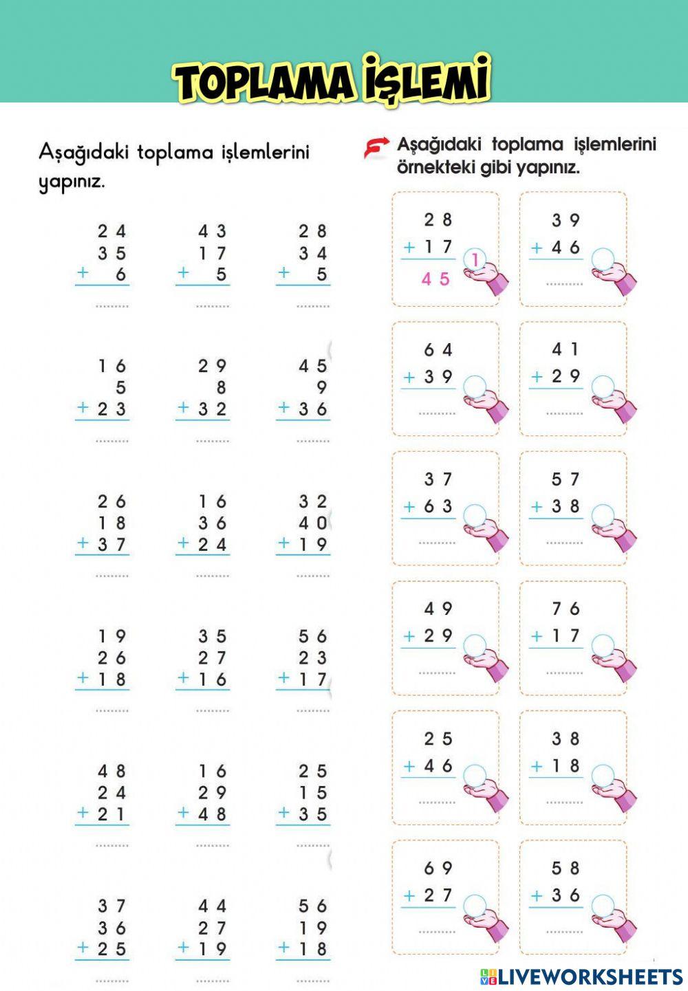 Eldeli Toplama İşlemi