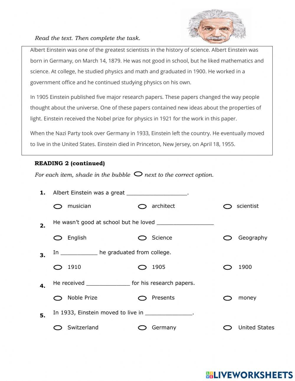 Reading & Listening Practice
