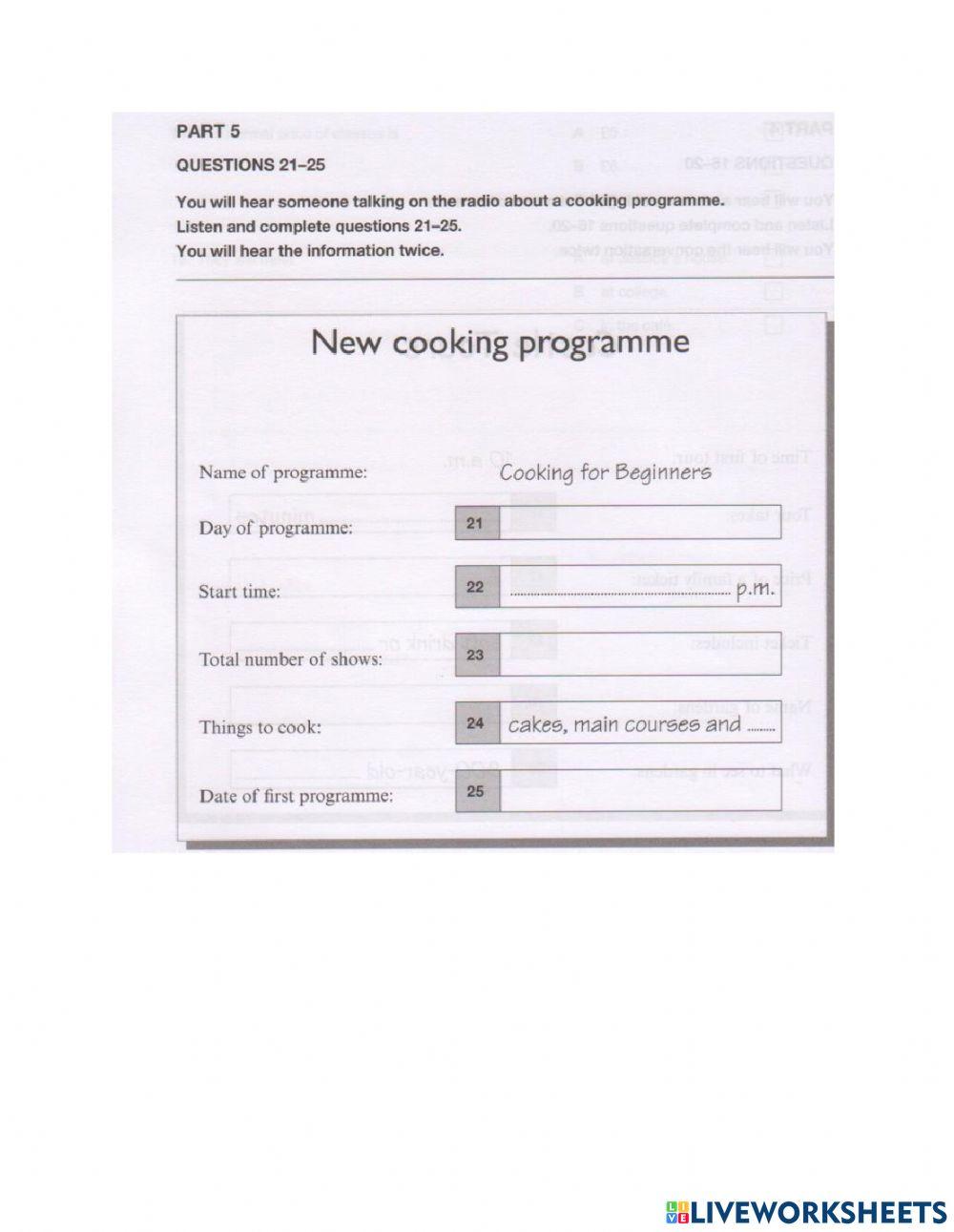 KET LISTENING PRACTICE (Part 4+5)