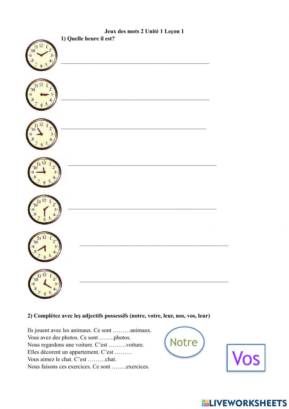 Jeux de mots 2 leçon 1