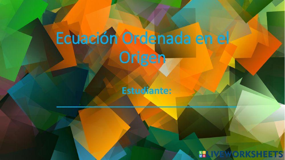 Ecuación de la Recta