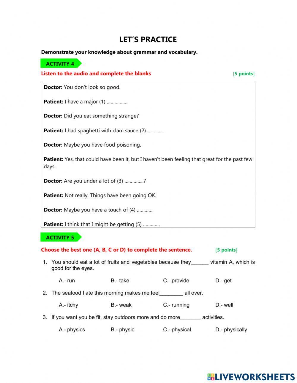 Health and wellbeing