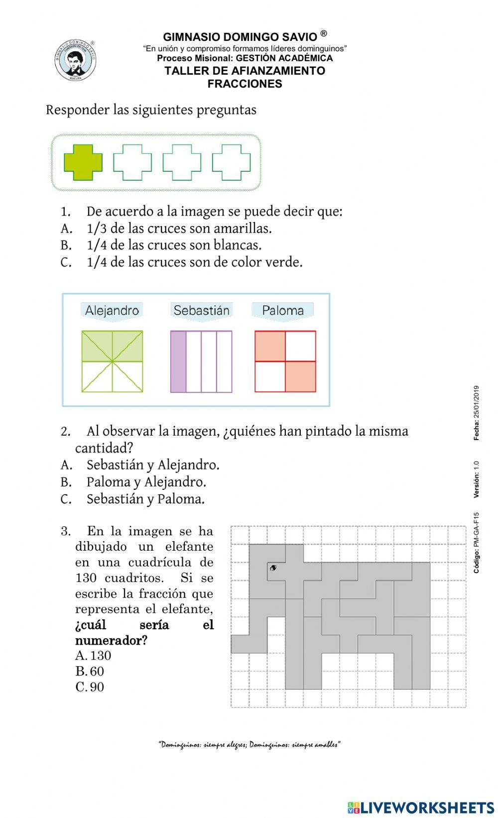 Afianzamiento fracciones