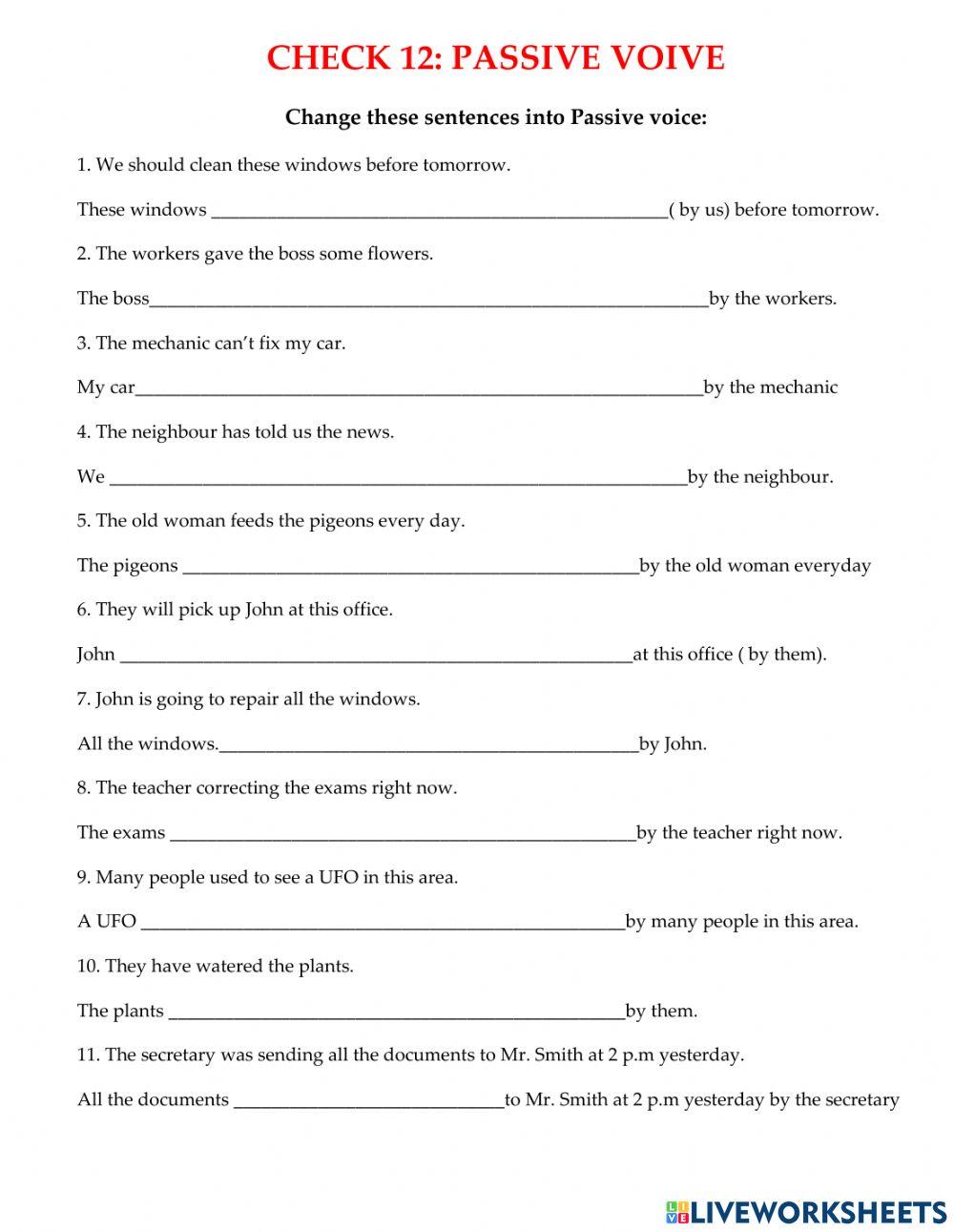 CHECK 12 - passive voice2