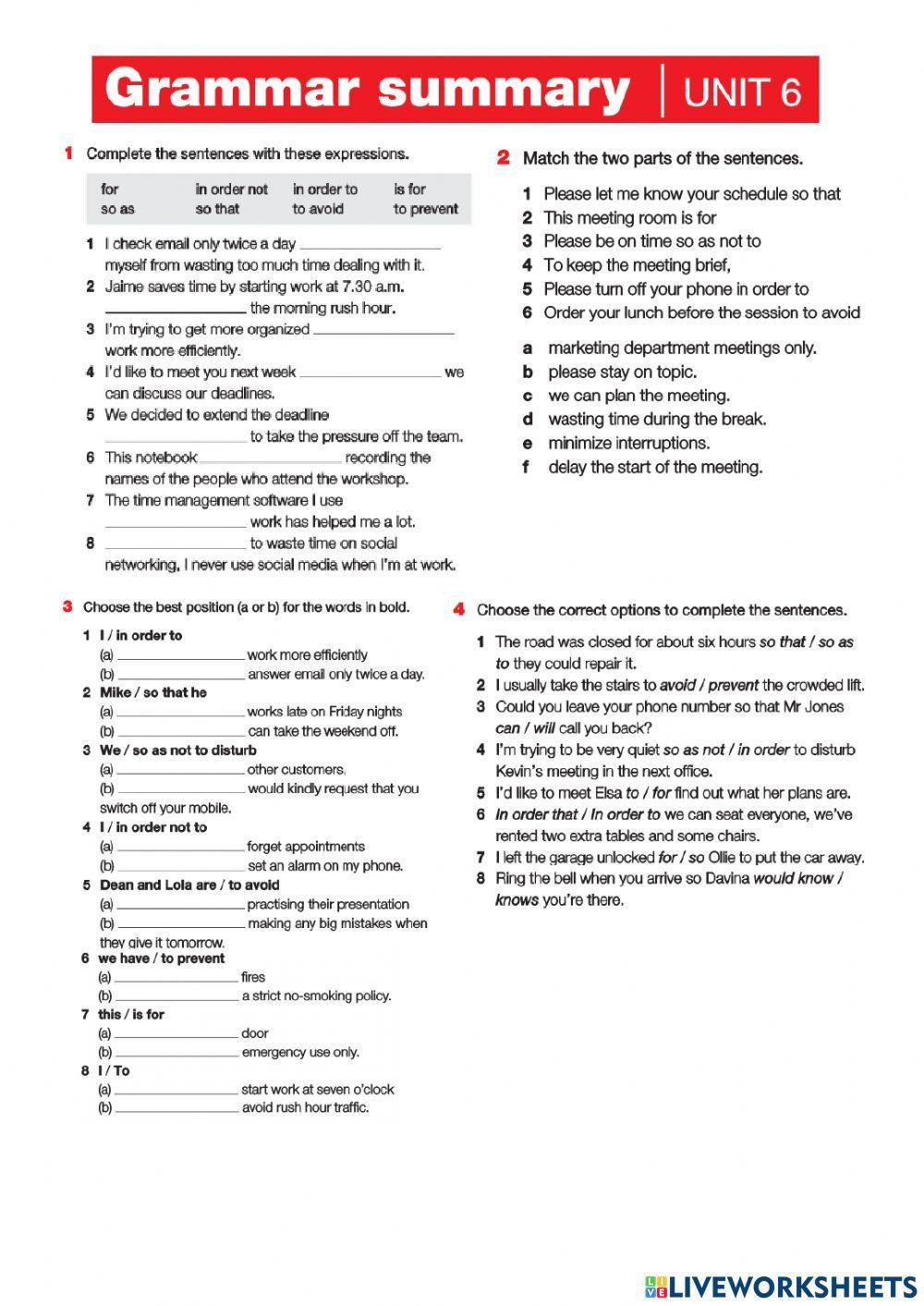 Unit 6 Grammar and Vocabulary Review