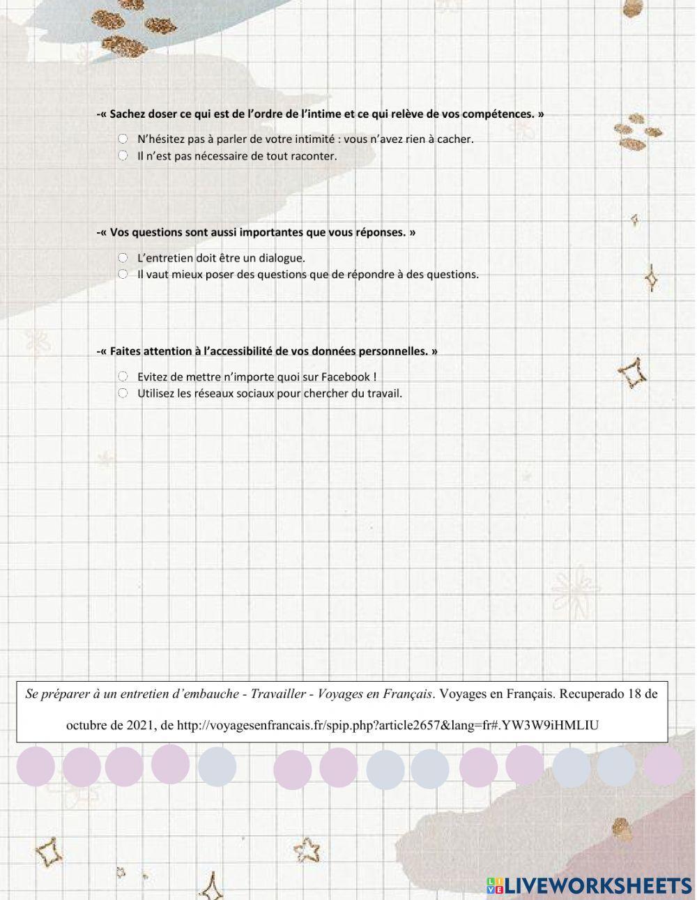 Se préparer à un entretien d’embauche