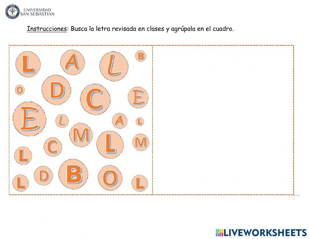 Grafía consonante L