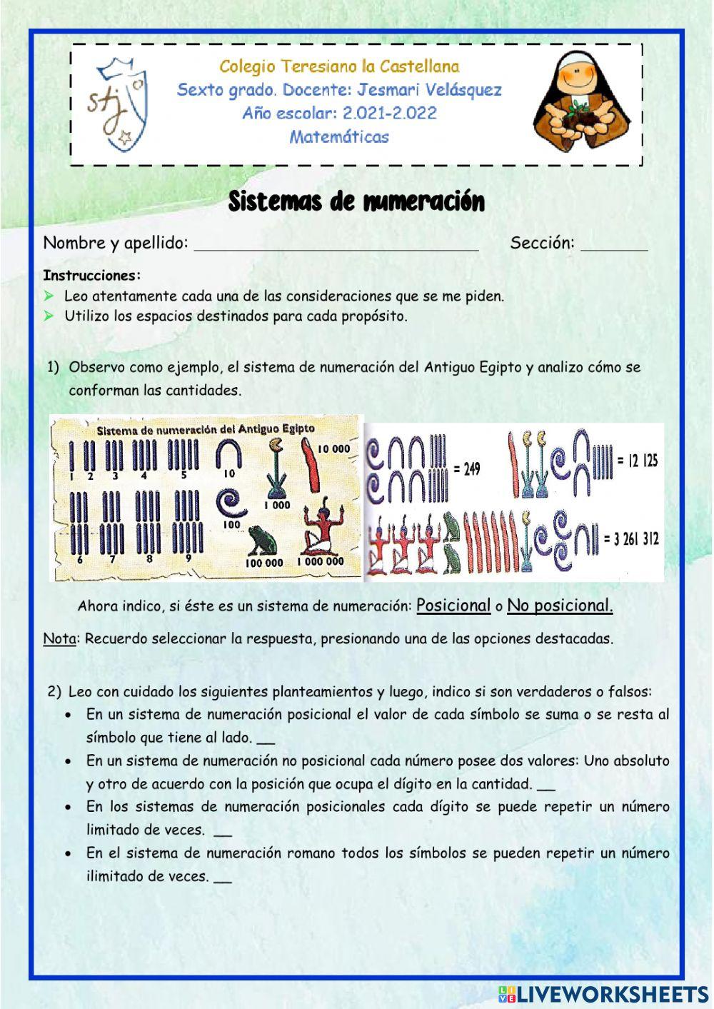 Sistemas de numeración