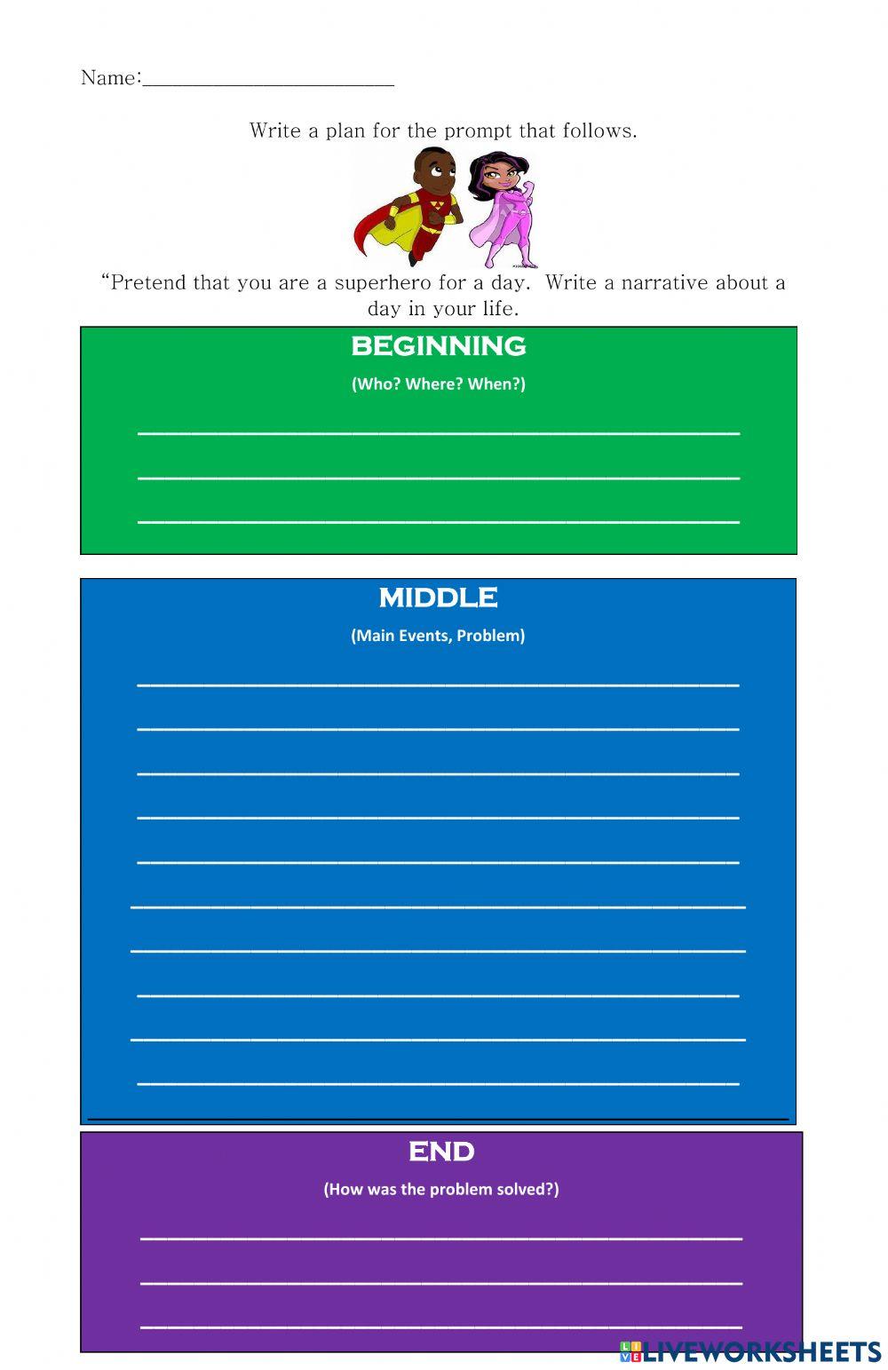 Prewriting exercise live worksheets