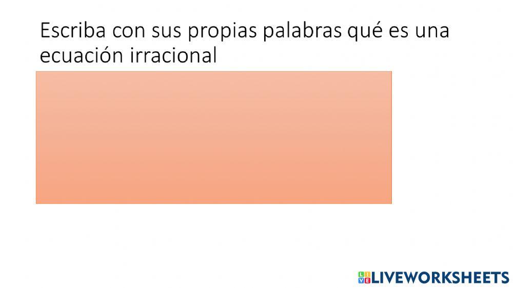 1-Mateática-Ecuación irracional