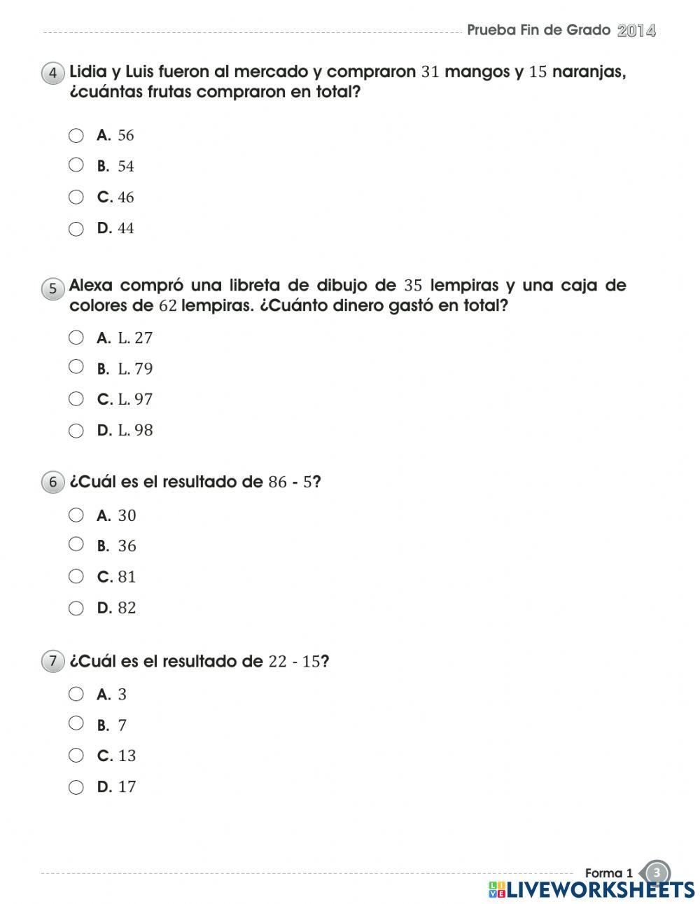 Prueba de fin de grado -  SEGUNDO